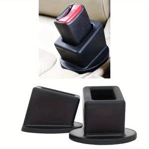 1pcs 자동차 안전 벨트 잠금 직립 장치 카드 슬롯 브래킷 실리콘 버클 보호 커버 가드 벨트 홀더 자동차 액세서리