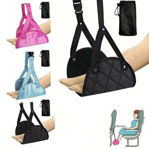 조절 가능한 스트랩 및 퀵 릴리스 버클이 있는 비행기 발판, Dacron 휴대용 경량 해먹 다리 받침대, 여행용 액세서리