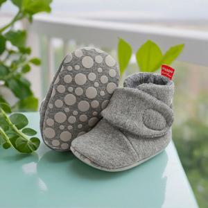 신생아 유아 아기 소녀 소년 면화 부츠 양말 슬리퍼에 머물 부드러운 침실 신발 그리퍼가있는 미끄럼 방지 발목 부츠 유아