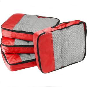 여행용 패킹 큐브 수하물 정리 가방, 메쉬가 있는 가벼운 여행용 액세서리, 압축 수납 파우치