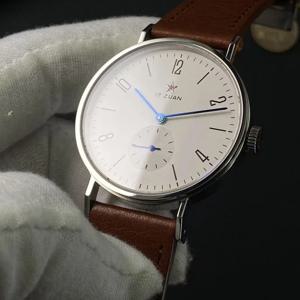 바우하우스 심플 패션 오토매틱 기계식 남성용 시계 38MM, 초박형 문학적 감성, 학생들이 좋아하는 인터넷 유명인 사파이어