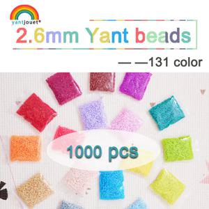 225 색상 2.6mm YANTJOUET 1000pcs 어린이를위한 철 구슬 하마 비즈 퓨즈 비즈 Diy 퍼즐 미니 비즈 품질 선물