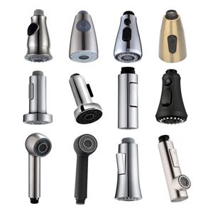 G1/2 주방 수도꼭지 헤드 풀 아웃 샤워 노즐 분무기 욕실 싱크 탭 교체 액세서리 블랙 실버 골든 헤드 통풍기