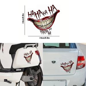 2PCS 광대 입 HAHAHA 낙서 스티커 지프 자동차 트럭 밴 SUV 오토바이 창 벽 컵 범퍼 방수 공예 데칼