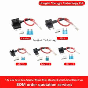 12V 24V 자동차 퓨즈 홀더 추가 회로 어댑터 마이크로 미니 표준 소형 ATM APM 블레이드 자동 퓨즈 (홀더 포함 10A 퓨즈 포함)