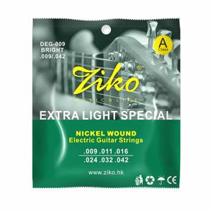 Ziko DEG-009 니켈 도금 일렉트릭 기타 줄, 초보자용 엑스트라 라이트 스틸 코어 스트링 세트