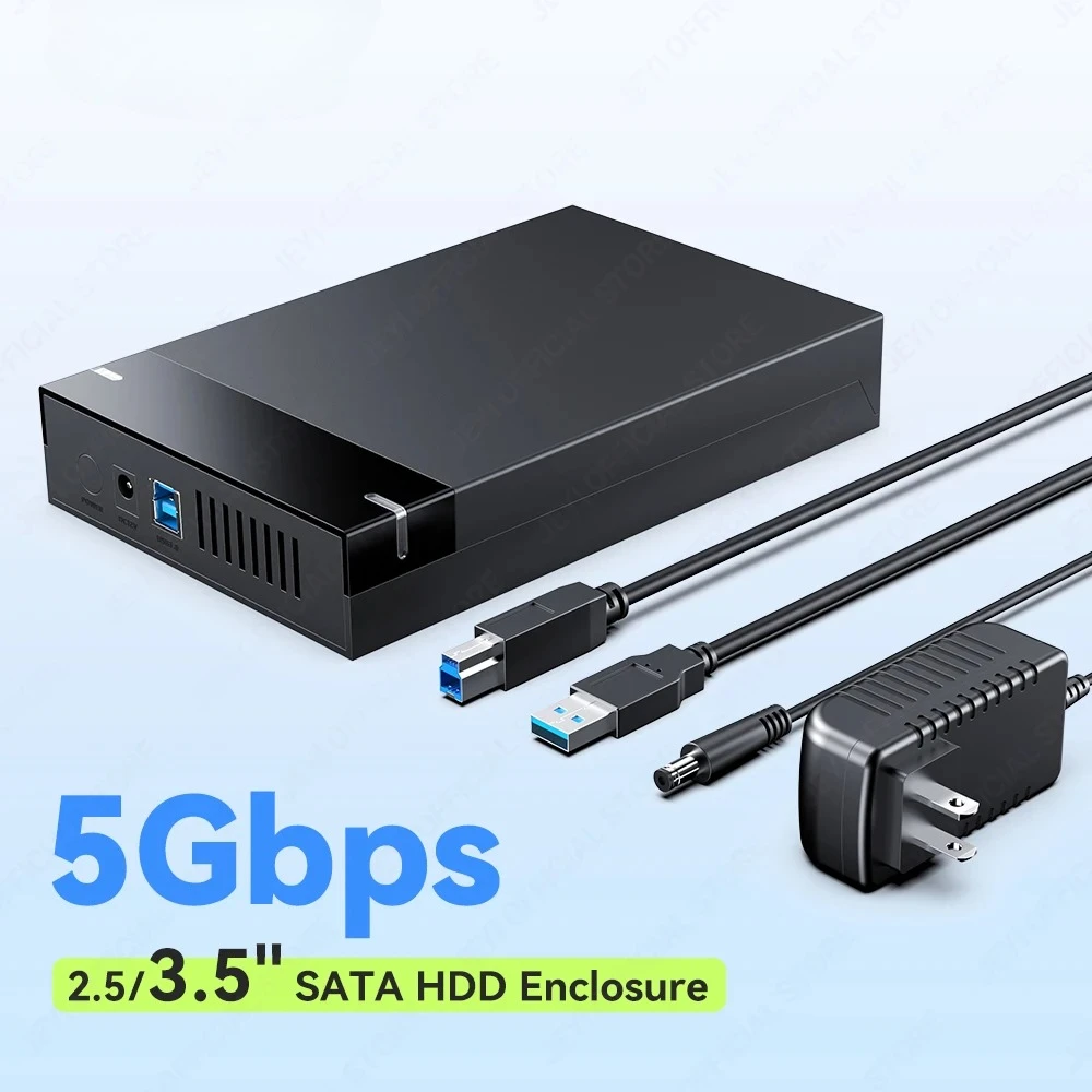 스마트 자동 절전 기능을 갖춘 도구 없이 사용 가능한 2.5/3.5인치(5Gbps) SATA HDD 케이스 인클로저 컨버터, SATA SSD용 USB3.0 전송 속도