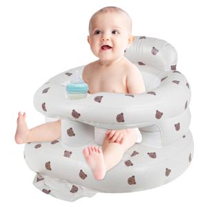 공기 펌프 내장 아기 팽창식 시트, 아기 의자, 통기성 팽창식 아기 소파, 휴대용 블로우 유아용 의자