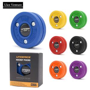 UICE 아이스 하키 퍽 재사용 가능한 그린 비스킷 교체용 하키 트레이닝 퍽 스트리트 하키 롤러 아이스 스포츠 액세서리