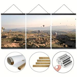 단단한 나무 마그네틱 행거 프레임 티크 나무 프레임 포스터 교수형 스크롤 달력 코어 교수형 클립 30x40 40x60CM 50x70CM 그림