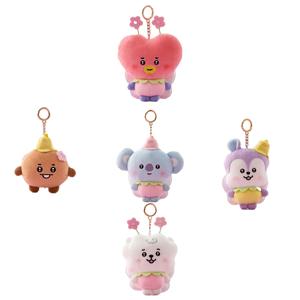 새로운 10cm BT21 귀여운 애니메이션 벌 시리즈 쇼키 코야 봉제인형 열쇠고리 귀여운 만화 RJ 쿠키 가방 펜던트 장식 소녀 선물