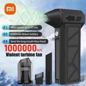 Xiaomi 전기 터보 제트 팬 1000000 RPM 브러시리스 모터 터보 폭력 팬 USB 충전식 강력한 먼지 송풍기 8000mah