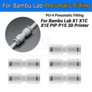 Bamboo lab X1/X1C/P1P/P1S/A1 AMS PTFE 튜브 공압 피팅 커넥터(1.75mm 필라멘트용) 빠른 연결 3D 프린터 부품