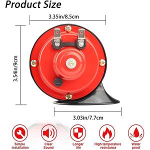 1/2개 자동차 경적 300db 라우드 경적 SUV 트럭 보트 기차 12V 달팽이 에어 라우드 압력 스피커 오토바이 초강력 경적