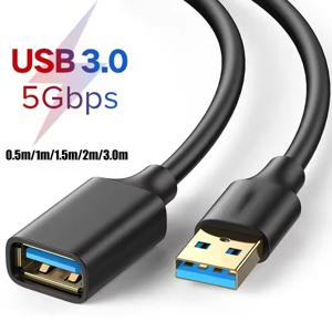 USB 연장 케이블 USB 3.0 2.0 스마트 TV SSD Xbox One 노트북 PC 고속 USB 3.0 케이블 연장 1m 2m 3.0m