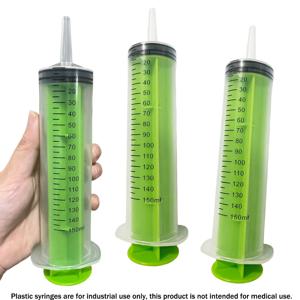 원예, 실험실 사용 등에 적합한 150ml 대형 플라스틱 주사기 - 측정, 급수, 재충전 및 여과에 다용도로 사용 가능 (1개)