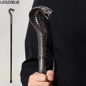 앤티크 실버 코브라 헤드 워킹 스틱 남성 장식용 지팡이 남성 우아한 패션 빈티지 핸드 케인 여성 워킹 스틱