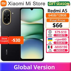 【브랜드+】글로벌 버전 레드미 A5 유니소크 T7250 프로세서 32MP 메인 카메라 6.88인치 대형 화면 15W 고속 충전 지원