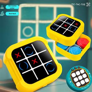 전자 체스판 Tic Tac Toe 다기능 어린이 교육 전략 장난감 부모-자식 재미있는 대화 형 두뇌 게임