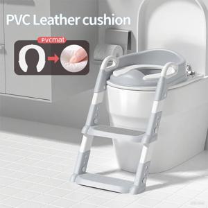 휴대용 어린이 변기 훈련 시트, 높이 조절 가능한 스텝 스툴 사다리, 미끄럼 방지 패드, 유아용 변기 트레이너 (여아/남아용)