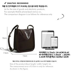 DSGUTWO 새로운 여성용 가죽 숄더백 태닝된 소가죽 크로스바디 통근 다용도 휴대폰 가방 심플하고 우아한