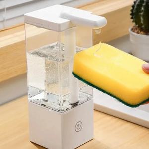 490ml 자동 액체 비누 디스펜서 충전식 센서 손 소독제 기계 주방 욕실 샴푸 샤워 젤 세제용