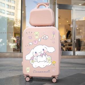 시나모롤 산리오 캐리어 트롤리 박스 여학생 만화 귀여운 캐릭터 기내 반입 가능 비밀번호 가방 여성용 애니메이션 피규어