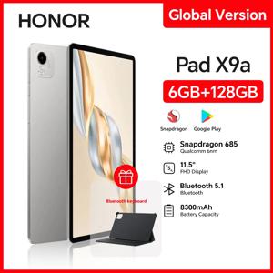 글로벌 버전 HONOR Pad X9a 11.5인치 120Hz 2.5K 풀뷰 디스플레이 스냅드래곤 685 슬림 메탈 바디 태블릿 WiFi 안드로이드15 8300mAh