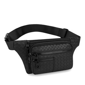 남성용 조절 가능한 허리 가방 - 지퍼 잠금 장치가 있는 블랙 크로스바디 백팩 |   스포츠, 여행, 하이킹, 사이클링 및 파티에 적합합니다.