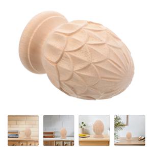 나무 조각 장식품 10X16Cm 파인애플 디자인 계단 기둥 장식 유럽식 홈 데코 DIY 공예 미완성 목재