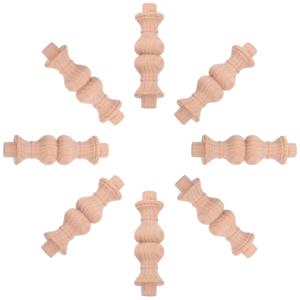 10개입 원목 호리병 기둥 63mm 나무 스핀들 계단 난간 실내 장식 공예 가구 수리 정원 장식용