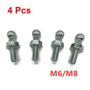 4Pcs 10mm M8/M6 범용 자동차 부츠 보닛 가스 스트럿 엔드 피팅 커넥터 볼 핀 조인트 밸브 나사