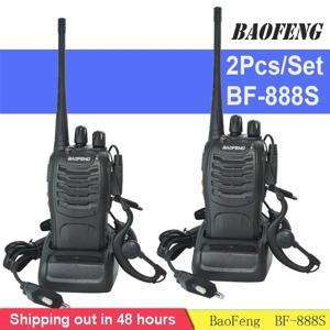 Baofeng BF-888S 워키토키 양방향 라디오 세트, BF 888s UHF 400-470MHz 16CH 워키토키 라디오 트랜시버, 로트당 2 개