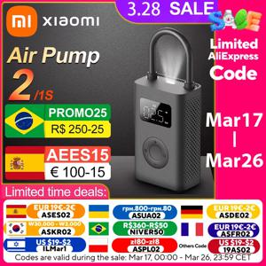 Xiaomi 미니 휴대용 공기 펌프 2 Mijia 전기 공기 압축기 보물 150PSI Type-C LED Multitool Inflator For Automotive Car S