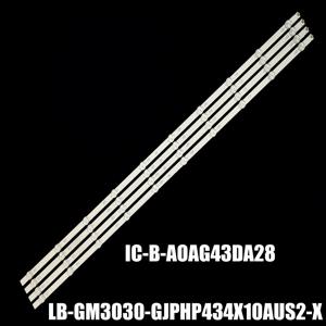LB-GM3030-GJPHP434X10AUS2-X IC-B-AOAG43DA28 43PUS7505 43PUS6554/12 43PUS6504 43PUS7505/60용 LED 백라이트
