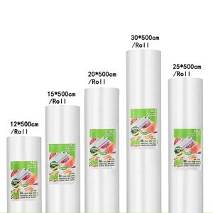 식품용 진공 가방 진공 실러 가방 식품 신선한 장기 보관 12+15+20+25+30cm*500cm 진공 포장기용 롤/로트 가방