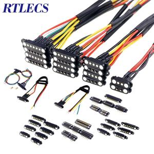 1/3/5 쌍 스프링 장착 남성 여성 2.54 MM 피치 2P 3 4 5 6 7 8 9 극 스루 홀 PCB BTB 커넥터 2A DC 자기 포고 핀