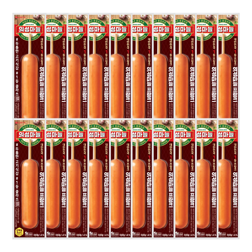 롯데푸드 의성마늘 프랑크 70g 20개