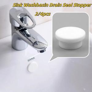 욕실 액세서리용 배수구 씰 스토퍼 욕조 배수구 캡 플러그 4개 세트, 세면대 오버플로우 링 싱크 씰 커버 오버플로우 링