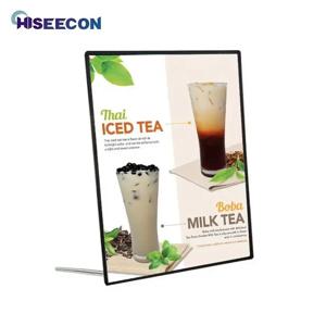 A1 A2 A3 A4 맞춤형 필름 LED 조명 광고 상자 상점 메뉴 벽걸이 형 빌보드 용 슈퍼 밝은 슬림 클립 포스터 프레임