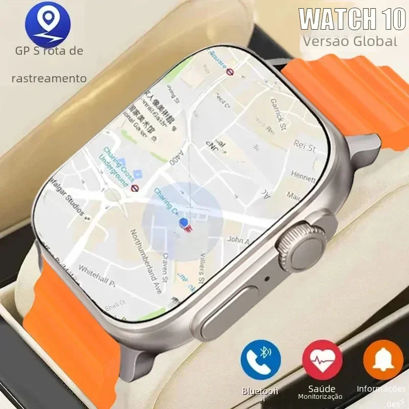 새로운 시계 10 울트라 스마트 시계 49mm 2024 새로운 NFC 남성 여성 GPS 트랙 블루투스 통화 BT 음악 게임 무선 충전 Smartwatch