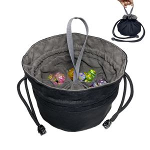 주사위 가방 헝겊 보관 주머니 고품질 벨벳 주머니 독특한 디자인 대용량 DND RPG 게임 액세서리 휴대가 용이함
