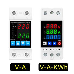 40A 63A 230V Din 레일 조정 가능한 과전류 보호 기능이 있는 과전압 및 저전압 보호 장치 보호 장치 릴레이