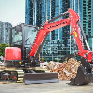 3 톤 굴삭기 기계 건설 현장 미니 파는 굴삭기 KUBOTA 엔진 운전실 미니 굴삭기 판매 LANDWARD 맞춤형
