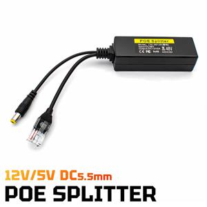 WGWK POE 분배기 48V ~ 5V 12V POE 카메라 인젝터 전원 어댑터 케이블 공급 CCTV IP 카메라 익스텐더 용 Huawei Hikvision 용