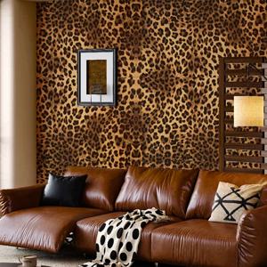 레오파드 프린트 셀프 접착 벽지 (홈 데코, 다이닝룸, 거실, 침실, TV 배경 벽 PVC 스티커)