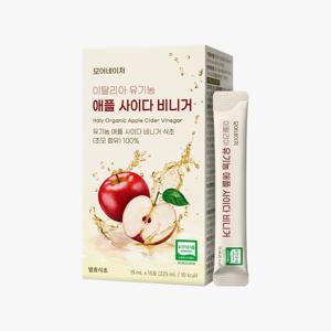 모어네이처 100% 유기농 애사비 애플사이다비니거 사과초모 식초 15포, 1박스