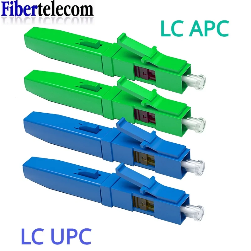 10pcs LC APC UPC 고속 커넥터 특수 부품 2.0*3.0mm 광 드롭 케이블 섬유 퀵 커넥터 녹색 APC 페룰
