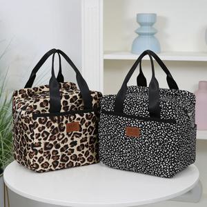 알루미늄 호일 내부가있는 두꺼운 나일론 패브릭 점심 가방 작업 피크닉 Scho를위한 대용량 휴대용 도시락 상자 보관 가방