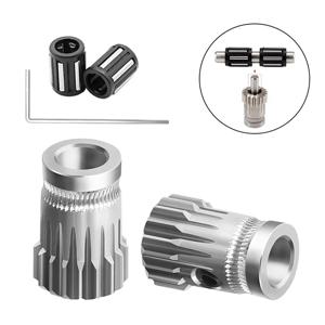 Ender 3 CR10 MK8 3D 프린터 액세서리 용 Bowden 직접 압출기 1.75mm 용 1Set 경화 듀얼 드라이브 기어 키트 3:1 속도